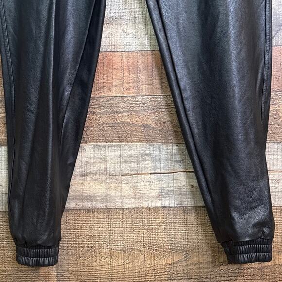 SPANX Leather Like Jogger Pants Black Size Medium - Picture 3 of 10
